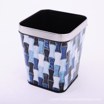 Blue Bamboo Design Европейский стиль PU покрытый мусорный ящик
